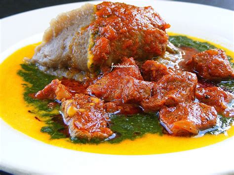 Traditional Nigerian Dish: Amala With Ewedu And Gbegiri