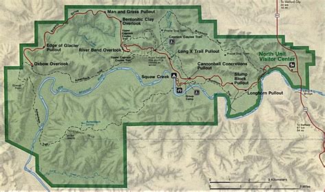 Teddy Roosevelt National Park Map