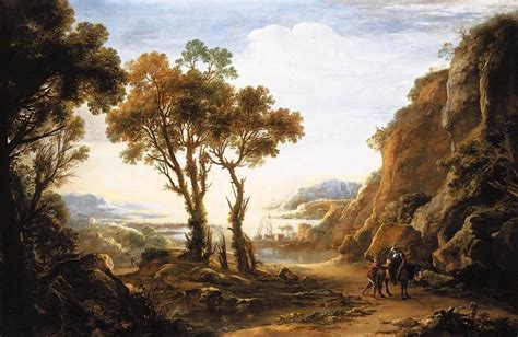 Salvator Rosa Evening Landscape 1640-1643 | Landscape paintings, Landscape art, Painting