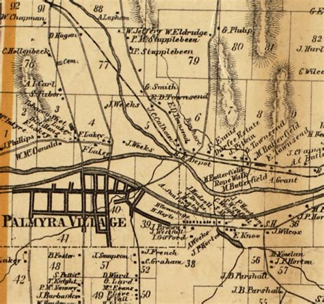 Wayne County New York 1858 Old Wall Map Reprint With - Etsy