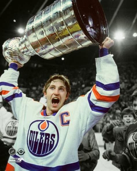 Wayne Gretzky with the 1984 Stanley Cup Trophy Spotlight Photo Print - Walmart.com