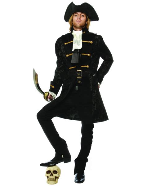 Scurvy Dog Black Pirate Captain Costume