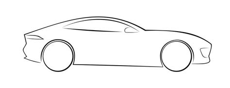 Create an Outline sketch for a car as per given example | Freelancer