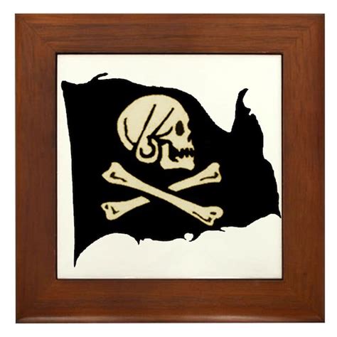 Henry Avery Pirate Flag Framed Tile by The Pyrate Shoppe -Creations by Pyrate Leatherworx ...