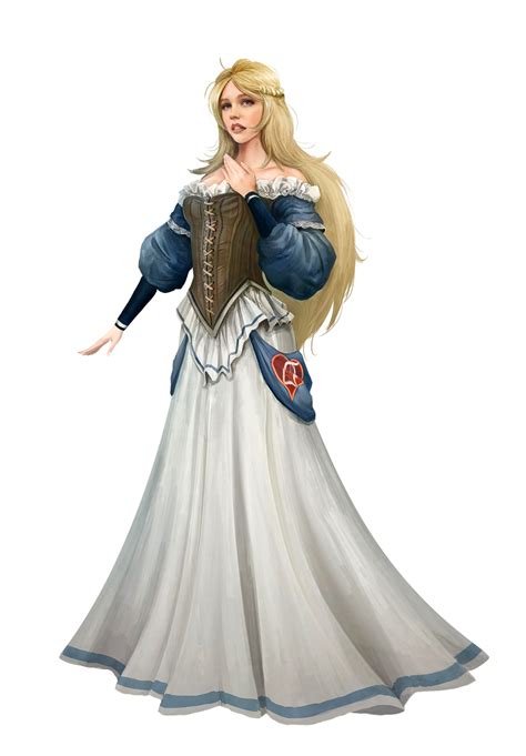 Female Human Aristocrat Lower Noble - Pathfinder PFRPG DND D&D 3.5 5E 5th ed d20 fantasy ...