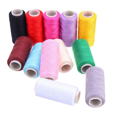 Sewing Machine Thread Kit,12 Color 400 Yards Each Polyester Thread ...