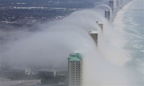 The incredible tsunami 'wave' that rolled in from the sea and engulfed ...