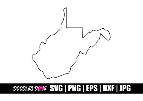 West Virginia Outline SVG Cut File Graphic by Doodlesdone · Creative ...