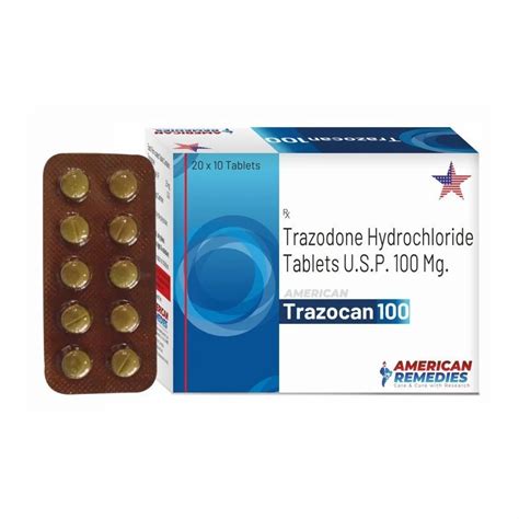 100mg Trazodone HCL Tablets at Rs 95.00/stripe | Surat | ID: 2851300673530