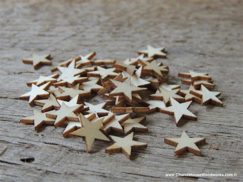 50 Very Small 1/2 inch Wood Stars- DIY Rustic Wood Flags, Christmas, Flag Crafts – Church House ...