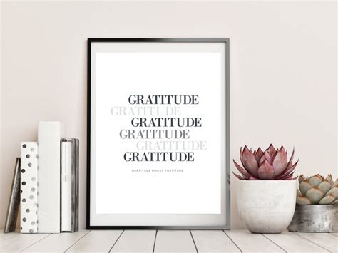 Gratitude Gratitude Gratitude Wall Art Printable and Thankful Sign for Home, Office, Kitchen ...