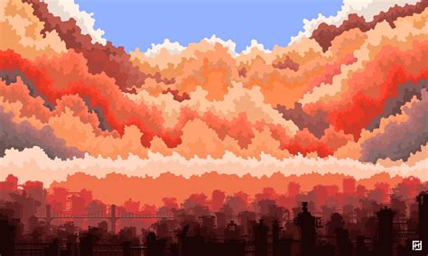 City Of Today [OC] | Live wallpapers, Pixel art, Pixel art background