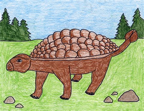 Dinosaur Ankylosaurus · Art Projects for Kids