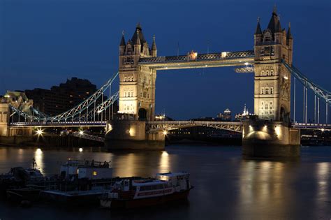 Tower Bridge At Night Free Stock Photo - Public Domain Pictures