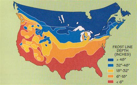 frost depth map of us