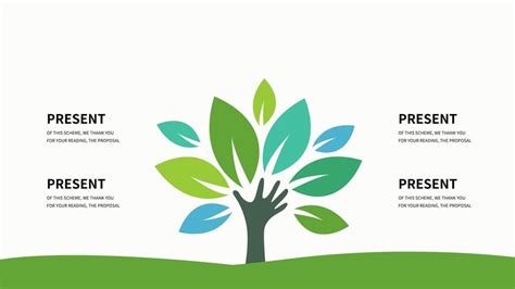 Green Tree With Blue Leaves Google Slide Theme And Powerpoint Template - Slidedocs