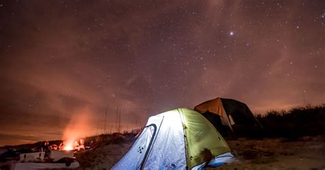 Camp at Cape Canaveral National Seashore, New Smyrna Beach, Florida