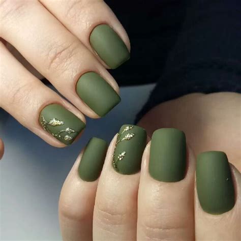 67 best Olive Green Nails Green Nail Designs, New Nail Designs, Green Nail Art, Green Nails ...