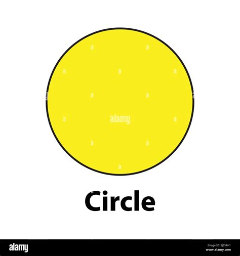 Circle geometric shape yellow color vector Stock Vector Image & Art - Alamy