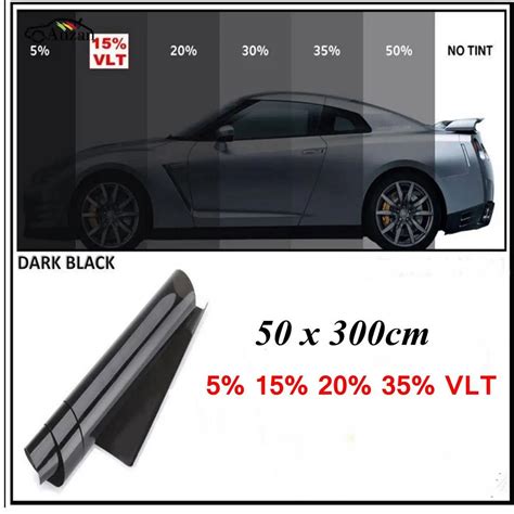 50x300cm Car Window Car Light Headlight Solar Tint 300CM x 50CM Film Tinting Shade 15% Light ...