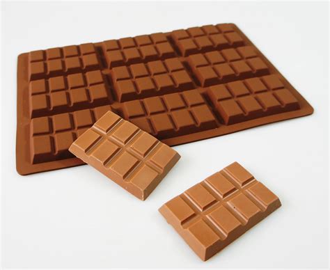 43g - 9 cell 8 Section Rectangular Silicone Chocolate Bar Mould N078 Silicone Moulds