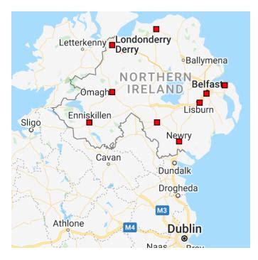 Giant Causeway Northern Ireland Map | Bruin Blog