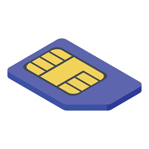 Gsm sim card icon, isometric style 15845733 Vector Art at Vecteezy