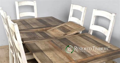 Rustic Butterfly Leaf Table Sets | Self Storing Leafs | Restored Timbers