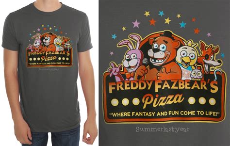 FREDDY FAZBEAR'S PIZZA LOGO UNISEX T-SHIRT FIVE NIGHTS AT FREDDY'S FREE SHIP | eBay