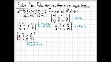 Linear Algebra Example Problems - Solving Systems of Equations (3/3) - YouTube