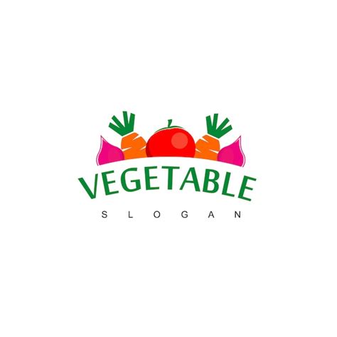 Premium Vector | Vegetable logo design vector