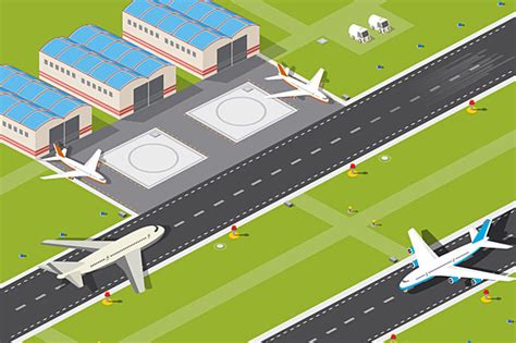 Airport runway | Custom-Designed Illustrations ~ Creative Market