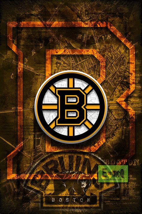 Boston Bruins Hockey Poster, Bruins Man Cave Poster, Bruins Gift, Bost – McQDesign