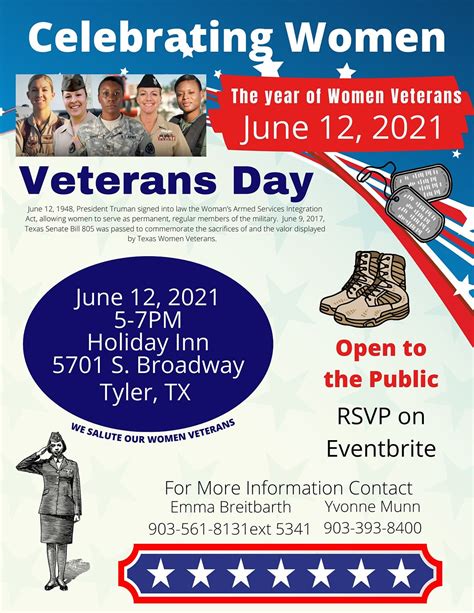 Celebrating Women Veterans Day 2021, Holiday Inn Tyler - Conference Center, 12 June 2021