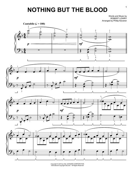 Nothing But The Blood | Sheet Music Direct