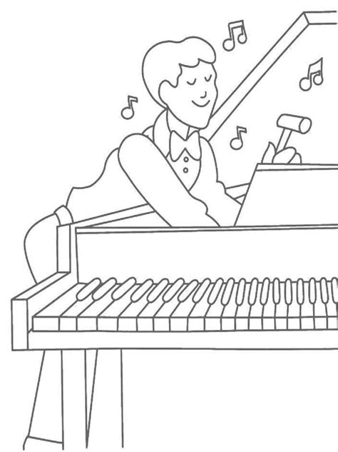 Free Piano Keys Coloring Pages