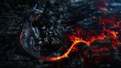 HD wallpaper: dragon, ember, fire, fantasy, baby dragon, dragon baby ...