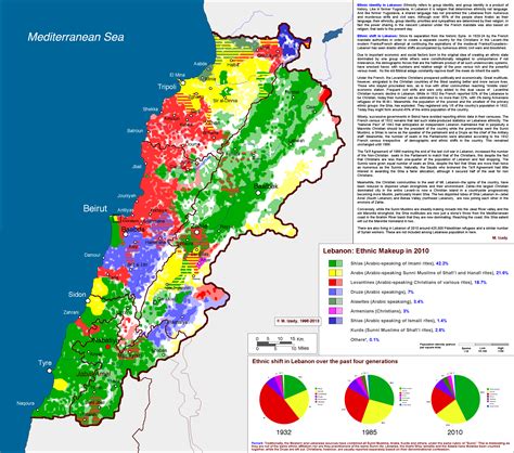 Lebanon - Ethnic | Geografía humana, Mapas, Geografía