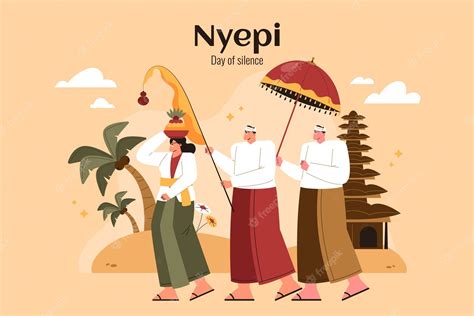 Free Vector | Flat nyepi celebration background