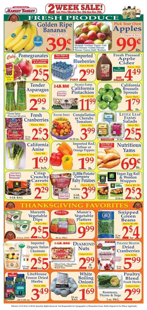 Market Basket Weekly Flyer Nov 15 – Nov 28, 2020