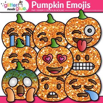 Pumpkin Emoji Clipart Halloween Emoticons Clip Art Black & White Transparent PNG