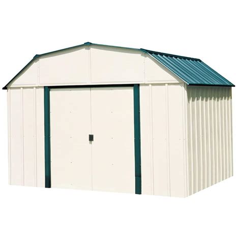 Arrow Sheridan 10 ft. x 8 ft. Vinyl-Coated Steel Storage Shed with Floor Kit-VS108FBHD - The ...