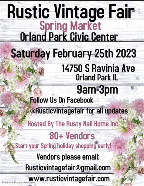 Rustic Vintage Fair Spring Market, Orland Park Civic Center, 25 February