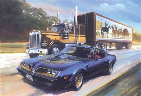 Smokey and the Bandit – Ian Guy - Motoring Artist Big Rig Trucks, Old ...