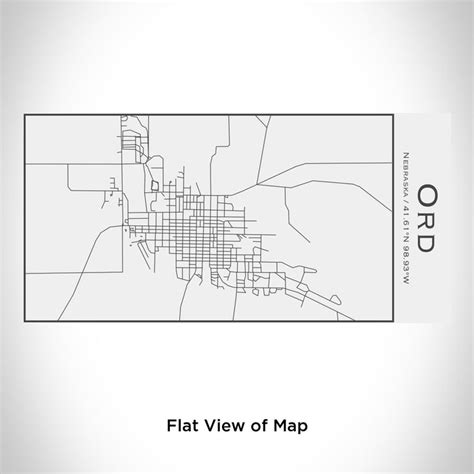 Ord - Nebraska Engraved Map Insulated Bottle in Matte White — JACE Maps