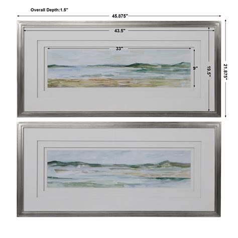 Panoramic Seascape Framed Prints, S/2 | Uttermost