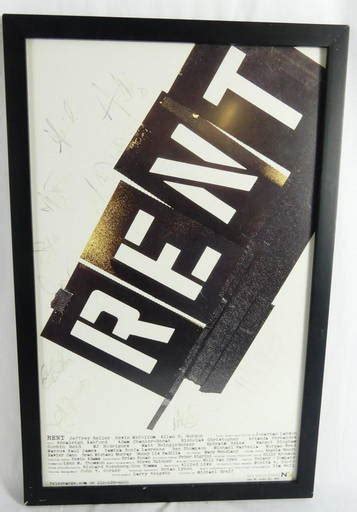 Rent Musical Signed Broadway Poster