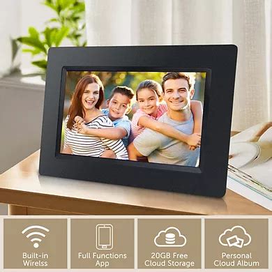 Cloud Digital Photo Frame - 20GB Cloud Storage, Smart App Support