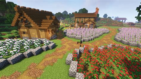 Apiary and Flower Farm from my Survival World : r/Minecraftbuilds