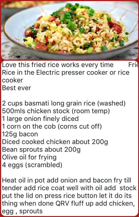 Pressure Cooker Fried Rice | Pressure cooker recipes, Instant pot ...